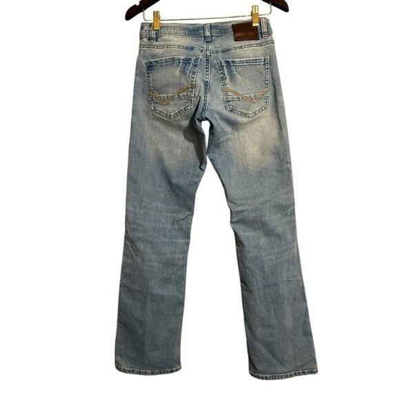 Reclaim Regular Bootleg Bootcut Jeans Men Size 27x32 Western Cowboy Distressed - Picture 3 of 12